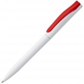 Ручка шариковая Pin, белая с красным