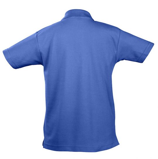 Рубашка поло детская Summer II Kids, ярко-синяя, на рост 118-128 см