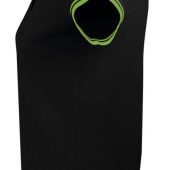 Рубашка поло женская PASADENA WOMEN 200 с контрастной отделкой, черный/зеленый, размер XXL