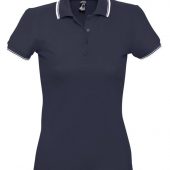 Рубашка поло женская Practice women 270 темно-синяя с белым, размер S