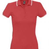 Рубашка поло женская Practice women 270 красная с белым, размер XL