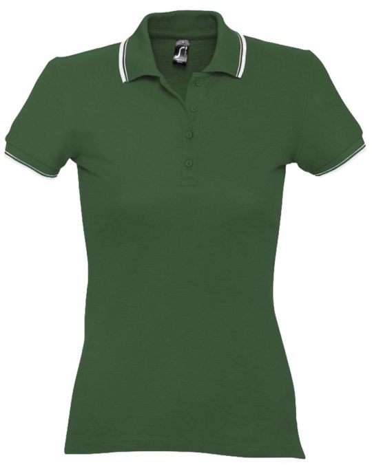 Рубашка поло женская Practice women 270 зеленая с белым, размер XL