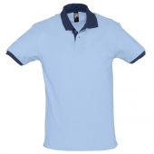 Рубашка поло Prince 190 голубая с темно-синим, размер S