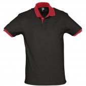 Рубашка поло Prince 190 черная с красным, размер L