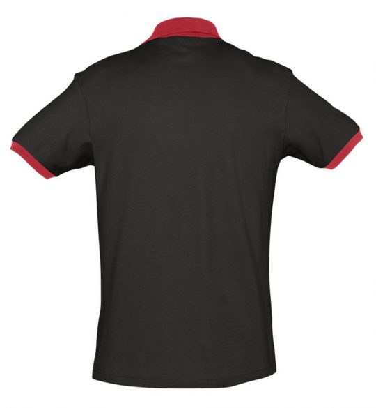 Рубашка поло Prince 190 черная с красным, размер XL