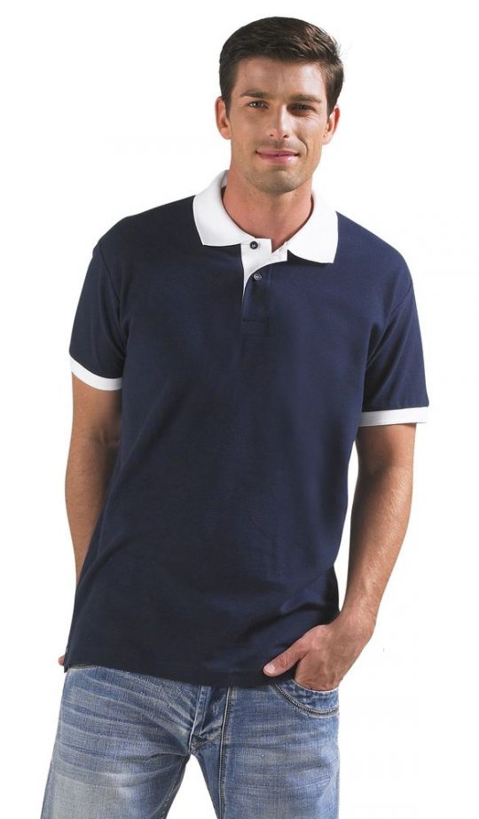 Рубашка поло Prince 190, темно-синяя с белым, размер XL