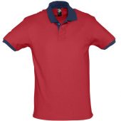 Рубашка поло Prince 190, красная с темно-синим, размер XXL