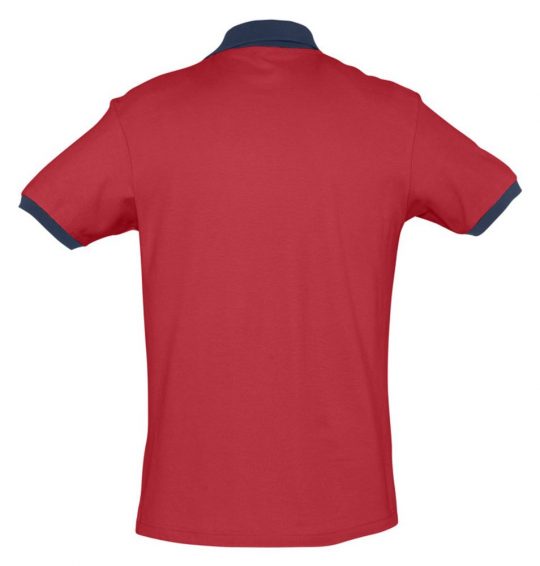 Рубашка поло Prince 190, красная с темно-синим, размер M