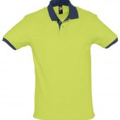 Рубашка поло Prince 190 зеленое яблоко с темно-синим, размер XS