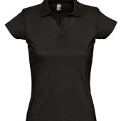 Рубашка поло женская Prescott women 170 черная, размер XL