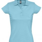 Рубашка поло женская Prescott women 170 бирюзовая, размер M