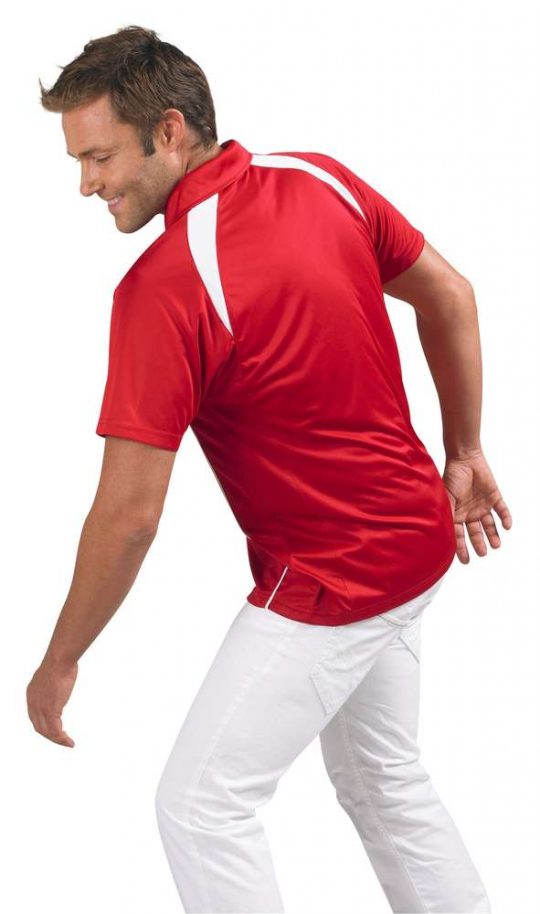 Спортивная рубашка поло Palladium 140 красная с белым, размер S