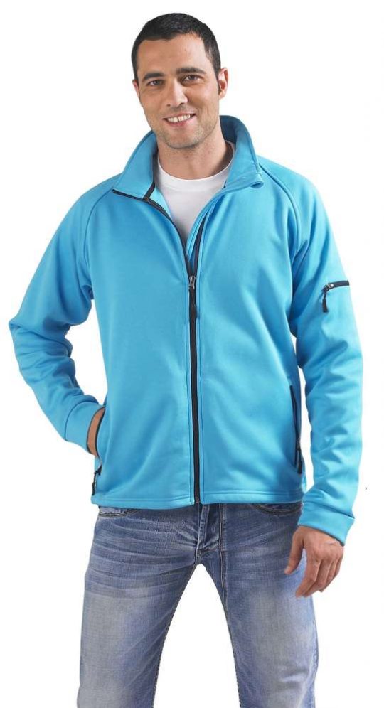 Куртка флисовая мужская New look men 250 бирюзовая, размер XL