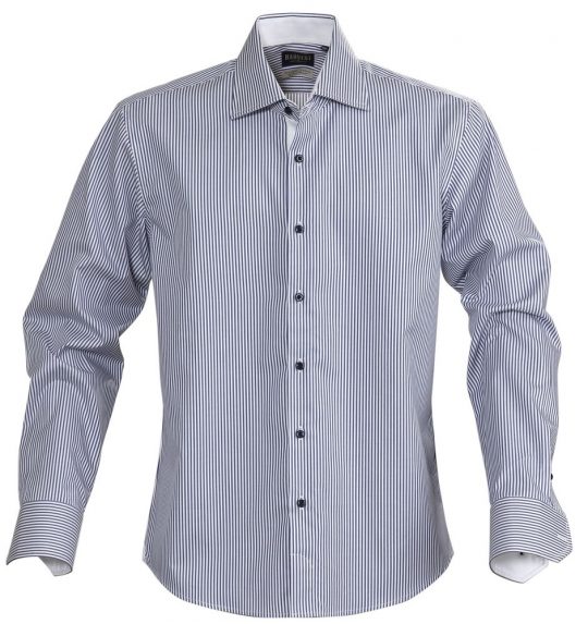 Рубашка мужская в полоску RENO, темно-синяя, размер XL