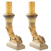 Подарочный набор «Каминный»: 2 подсвечника «Империя», декоративные свечи