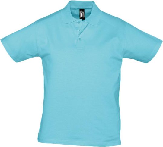 Рубашка поло мужская Prescott men 170 бирюзовая, размер S