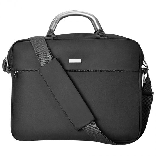 Конференц-сумка «Prestige»; черный; 36х28х5 см; микрофибра
