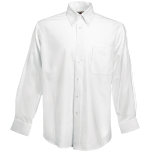 Рубашка «Long Sleeve Oxford Shirt», белый_2XL, 70% х/б, 30% п/э, 130 г/м2