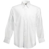 Рубашка «Long Sleeve Oxford Shirt», белый_L, 70% х/б, 30% п/э, 130 г/м2