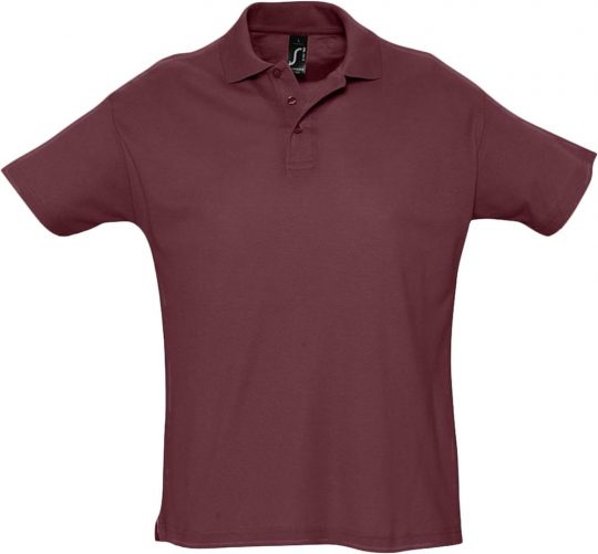 Рубашка поло мужская SUMMER 170 бордовая, размер XS