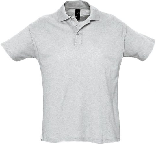 Рубашка поло мужская SUMMER 170 светло-серый меланж, размер XL