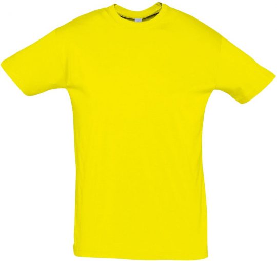 Футболка REGENT 150 желтая (лимонная), размер S