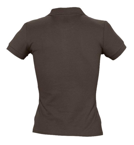 Рубашка поло женская PEOPLE 210 шоколадно-коричневая, размер XL