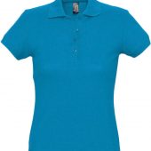 Рубашка поло женская PASSION 170 ярко-бирюзовая, размер S