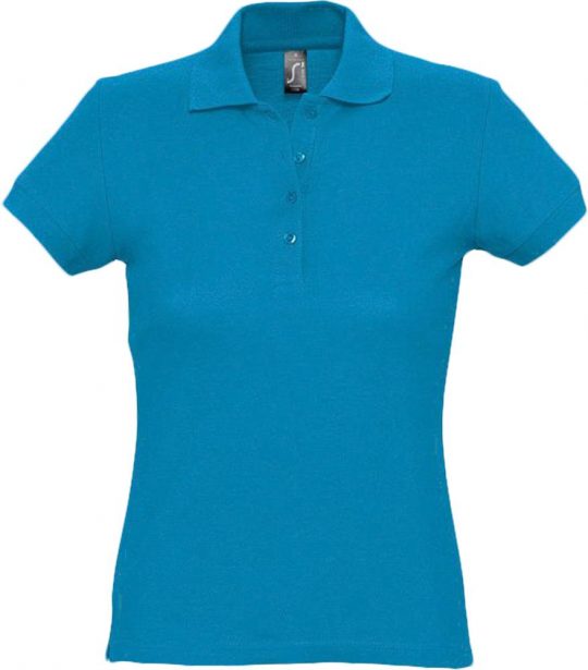 Рубашка поло женская PASSION 170 ярко-бирюзовая, размер XXL