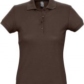 Рубашка поло женская PASSION 170 шоколадно-коричневая, размер S