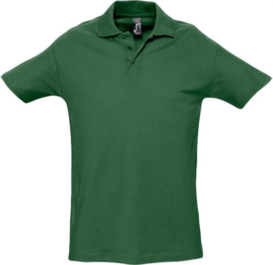 Рубашка поло мужская SPRING 210 темно-зеленая, размер L