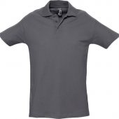 Рубашка поло мужская SPRING 210 темно-серая, размер L