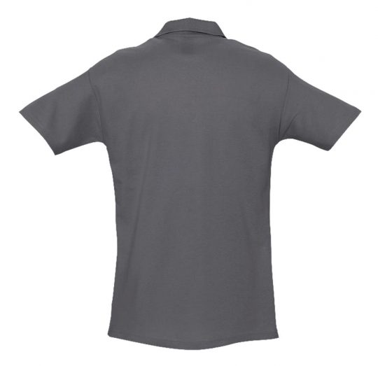 Рубашка поло мужская SPRING 210 темно-серая, размер S