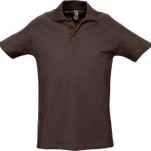 Рубашка поло мужская SPRING 210 шоколадно-коричневая, размер XXL