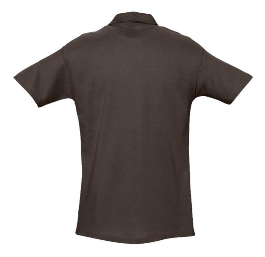 Рубашка поло мужская SPRING 210 шоколадно-коричневая, размер M