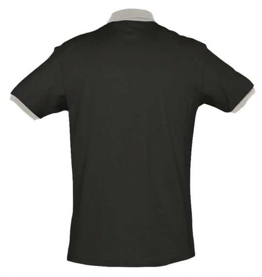 Рубашка поло Prince 190 черная с серым, размер XS