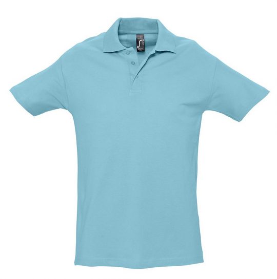 Рубашка поло мужская SPRING 210 бирюзовая, размер M