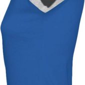 Футболка женская MILKY 150, ярко-синяя с серым меланжем, размер XL