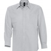 Рубашка мужская с длинным рукавом BOSTON серая, размер XXXL