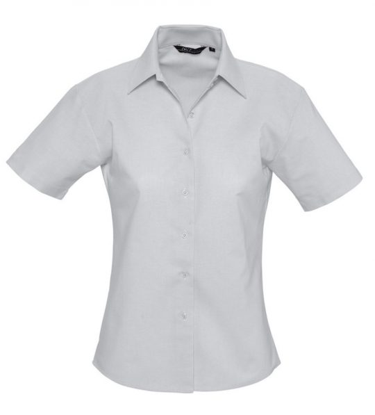 Рубашка женская с коротким рукавом ELITE серая, размер 3XL