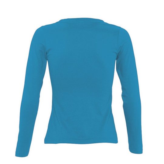 Футболка женская с длинным рукавом MAJESTIC голубая, размер XL