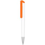 Ручка-подставка “Кипер”, белый/оранжевый, арт. 005516203