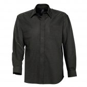 Рубашка мужская с длинным рукавом BOSTON черная, размер 3XL