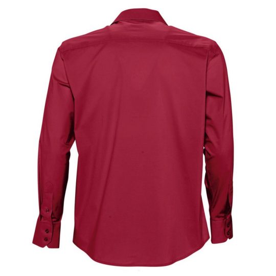 Рубашка мужская с длинным рукавом BRIGHTON красная, размер XL