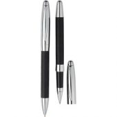 Набор «Рейн»: ручка шариковая, ручка роллер в футляре черный, арт. 005638503