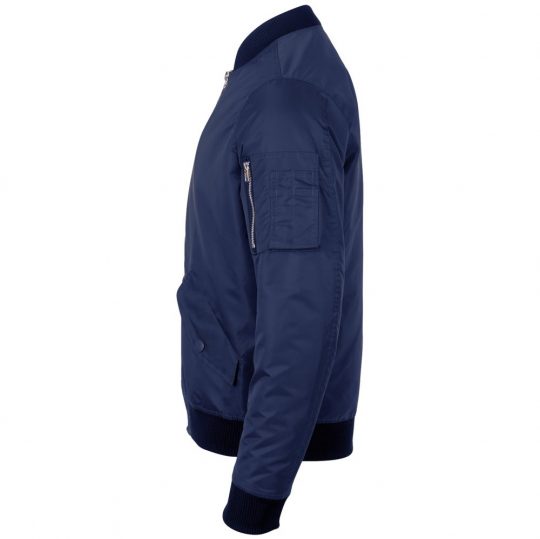 Куртка бомбер унисекс REBEL темно-синяя, размер XS