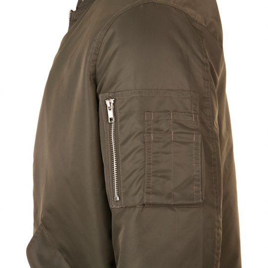Куртка бомбер унисекс REBEL коричневая, размер XS
