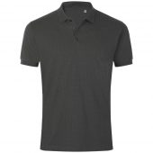 Рубашка поло мужская BRANDY MEN, темно-серая с белым, размер XL