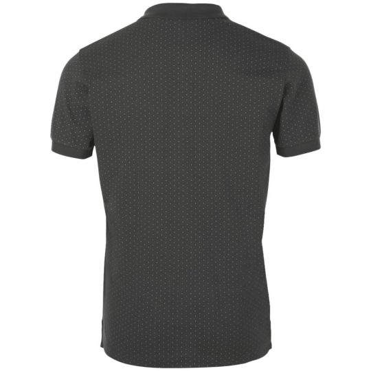 Рубашка поло мужская BRANDY MEN, темно-серая с белым, размер XL
