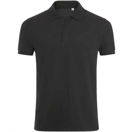 Рубашка поло мужская PHOENIX MEN черный меланж, размер L